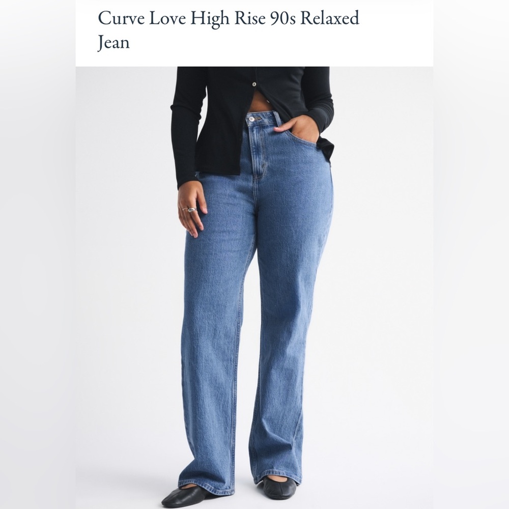 A&F curve love high rise 90s relaxed jeans